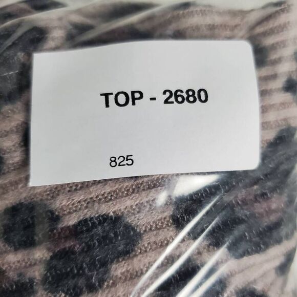 Maurices 24/7 Women’s XXL Pink Leopard Print Ribbed Long Sleeve Top - Picture 7 of 7